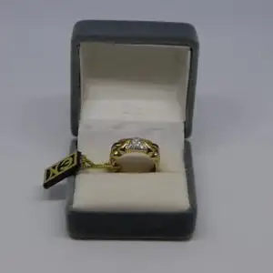 R2 - Goldring mit Edelsteinen – Ring – 14 Karat – 585 Echtgold – Goldring
