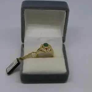 R24 - Goldring mit Edelsteinen - 14 Karat - 585 Echtgold - Goldring