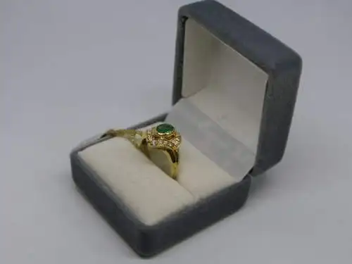 R24 - Goldring mit Edelsteinen - 14 Karat - 585 Echtgold - Goldring