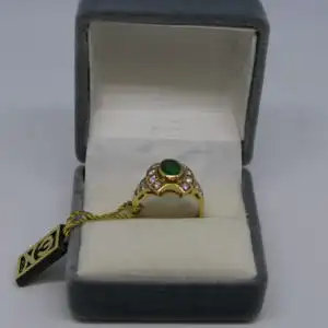 R25 - Goldring mit Edelsteinen - 14 Karat - 585 Echtgold - Goldring