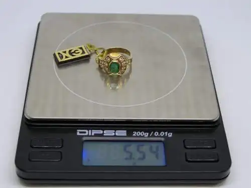 R25 - Goldring mit Edelsteinen - 14 Karat - 585 Echtgold - Goldring