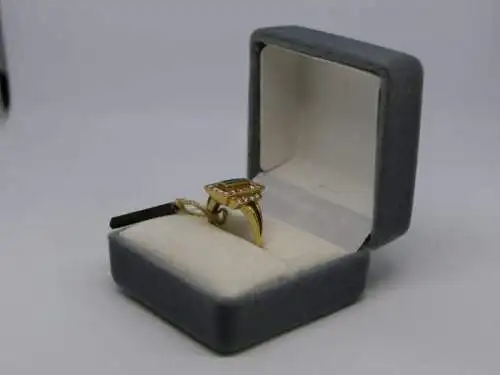 R26 - Goldring mit Edelsteinen - 14 Karat - 585 Echtgold - Goldring