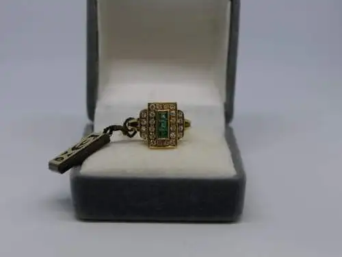 R27 - Goldring mit Edelsteinen - 14 Karat - 585 Echtgold - Goldring
