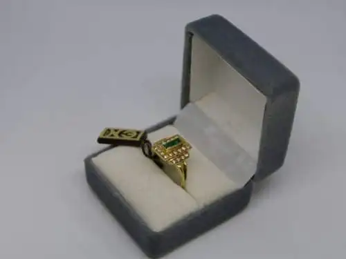 R27 - Goldring mit Edelsteinen - 14 Karat - 585 Echtgold - Goldring