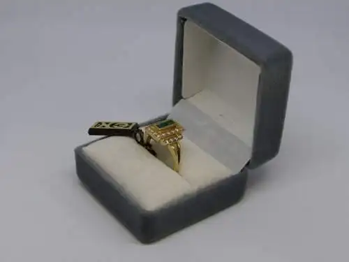 R27 - Goldring mit Edelsteinen - 14 Karat - 585 Echtgold - Goldring