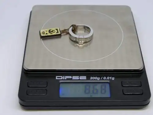 R28 - Goldring mit Diamanten - 14 Karat - 585 Echtgold - Goldring - Weißgold
