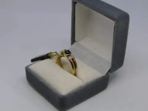 R29 - Goldring mit Edelsteinen - 14 Karat - 585 Echtgold - Goldring
