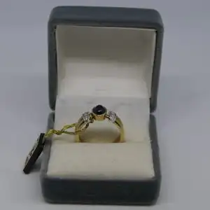 R30 - Goldring mit Edelsteinen - 14 Karat - 585 Echtgold - Goldring