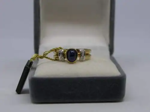 R30 - Goldring mit Edelsteinen - 14 Karat - 585 Echtgold - Goldring