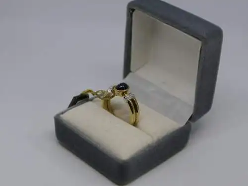 R30 - Goldring mit Edelsteinen - 14 Karat - 585 Echtgold - Goldring