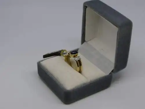 R31 - Goldring mit Edelsteinen - 14 Karat - 585 Echtgold - Goldring