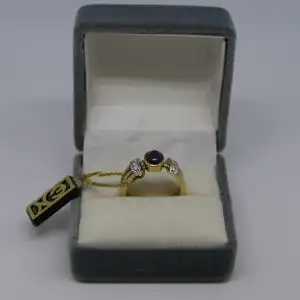 R31 - Goldring mit Edelsteinen - 14 Karat - 585 Echtgold - Goldring
