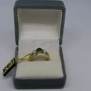 R33 - Goldring mit Edelsteinen - 14 Karat - 585 Echtgold - Goldring