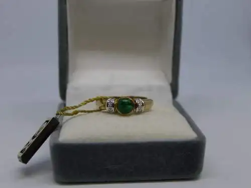 R33 - Goldring mit Edelsteinen - 14 Karat - 585 Echtgold - Goldring