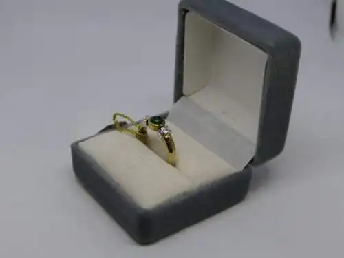 R34 - Goldring mit Edelsteinen - 14 Karat - 585 Echtgold - Goldring