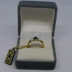 R35 - Goldring mit Edelsteinen - 14 Karat - 585 Echtgold - Goldring
