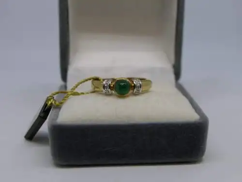 R35 - Goldring mit Edelsteinen - 14 Karat - 585 Echtgold - Goldring