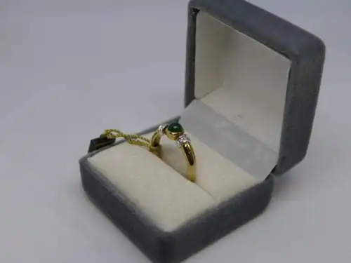 R35 - Goldring mit Edelsteinen - 14 Karat - 585 Echtgold - Goldring