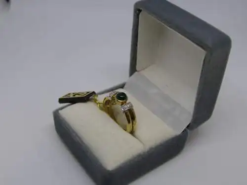 R36 - Goldring mit Edelsteinen - 14 Karat - 585 Echtgold - Goldring