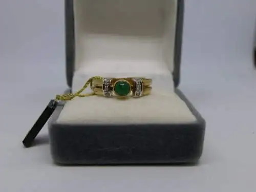 R37 - Goldring mit Edelsteinen - 14 Karat - 585 Echtgold - Goldring