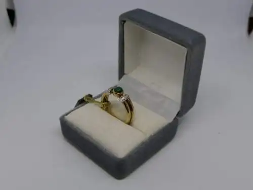 R37 - Goldring mit Edelsteinen - 14 Karat - 585 Echtgold - Goldring