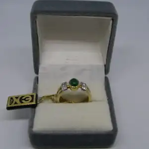 R38 - Goldring mit Edelsteinen – 14 Karat – 585 Echtgold – Goldring