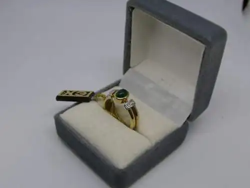 R38 - Goldring mit Edelsteinen – 14 Karat – 585 Echtgold – Goldring