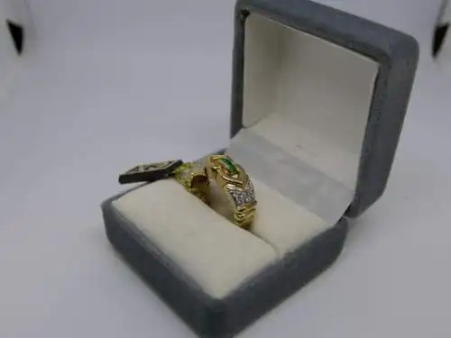 R42 - Goldring mit Edelsteinen – Ring – 14 Karat – 585 Echtgold – Goldring