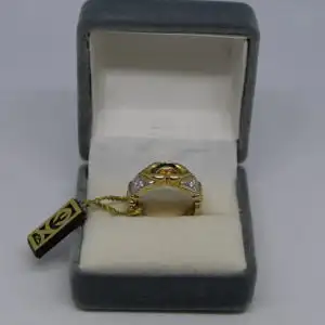 R43 - Goldring mit Edelsteinen – Ring – 14 Karat – 585 Echtgold – Goldring