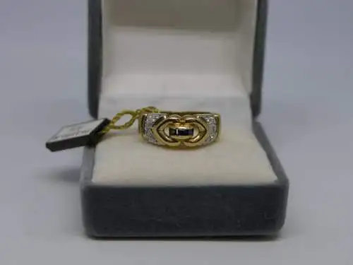 R43 - Goldring mit Edelsteinen – Ring – 14 Karat – 585 Echtgold – Goldring