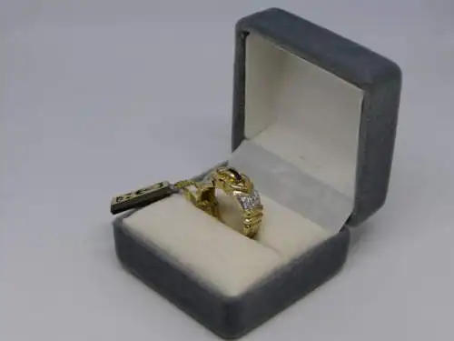 R43 - Goldring mit Edelsteinen – Ring – 14 Karat – 585 Echtgold – Goldring