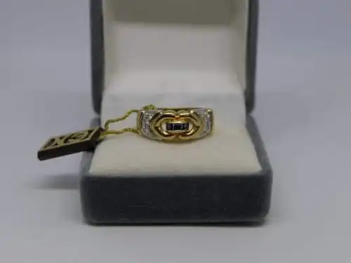 R44 - Goldring mit Edelsteinen – Ring – 14 Karat – 585 Echtgold – Goldring