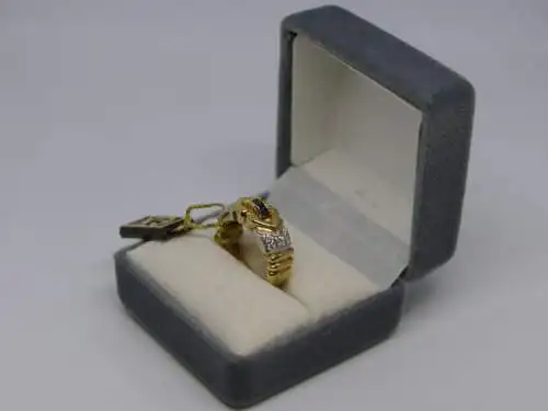 R44 - Goldring mit Edelsteinen – Ring – 14 Karat – 585 Echtgold – Goldring