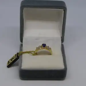 R46 - Goldring mit Edelsteinen – Ring – 14 Karat – 585 Echtgold – Goldring