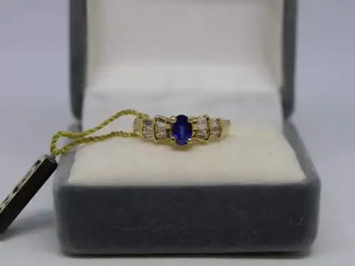 R46 - Goldring mit Edelsteinen – Ring – 14 Karat – 585 Echtgold – Goldring