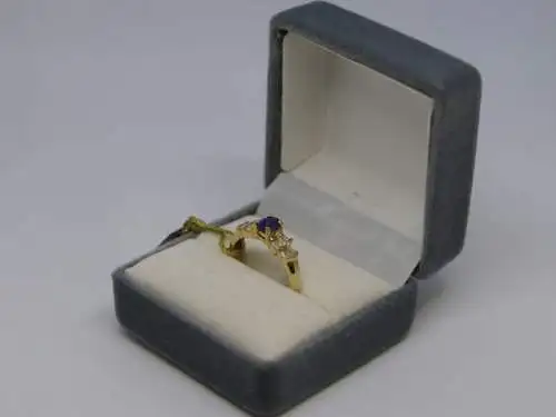 R46 - Goldring mit Edelsteinen – Ring – 14 Karat – 585 Echtgold – Goldring