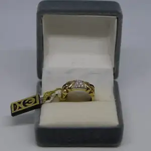 R47 - Goldring mit Edelsteinen – Ring – 14 Karat – 585 Echtgold – Goldring