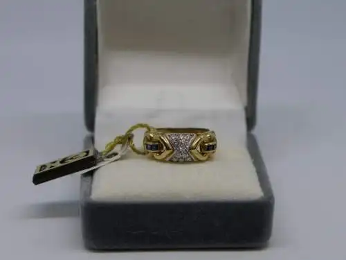 R47 - Goldring mit Edelsteinen – Ring – 14 Karat – 585 Echtgold – Goldring