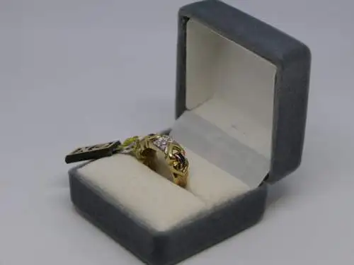R47 - Goldring mit Edelsteinen – Ring – 14 Karat – 585 Echtgold – Goldring