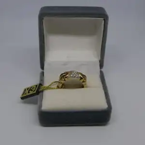 R48 - Goldring mit Edelsteinen – Ring – 14 Karat – 585 Echtgold – Goldring