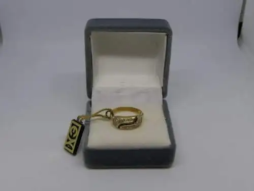 R51 - Goldring mit Edelsteinen – Ring – 14 Karat – 585 Echtgold – Goldring