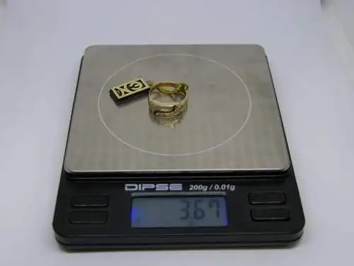 R51 - Goldring mit Edelsteinen – Ring – 14 Karat – 585 Echtgold – Goldring
