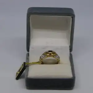 R53 - Goldring mit Edelsteinen – Ring – 14 Karat – 585 Echtgold – Goldring
