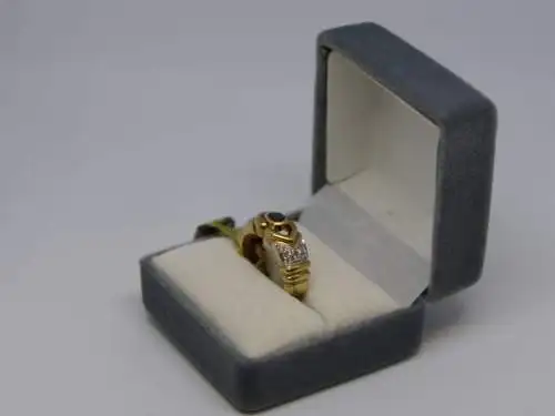 R53 - Goldring mit Edelsteinen – Ring – 14 Karat – 585 Echtgold – Goldring