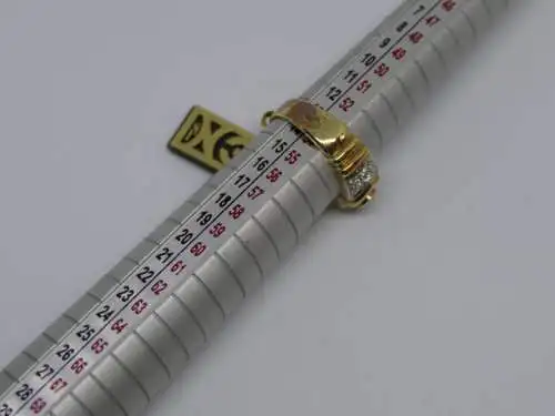R53 - Goldring mit Edelsteinen – Ring – 14 Karat – 585 Echtgold – Goldring