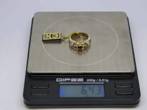 R53 - Goldring mit Edelsteinen – Ring – 14 Karat – 585 Echtgold – Goldring