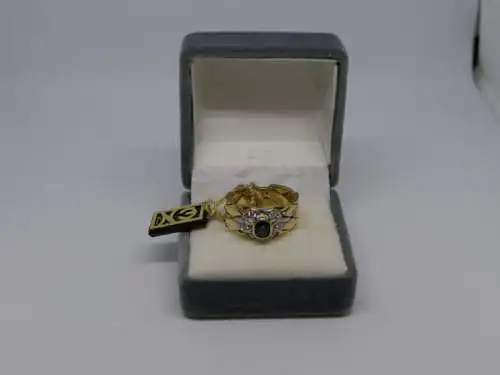 R55 - Goldring mit Edelsteinen – Ring – 14 Karat – 585 Echtgold – Goldring