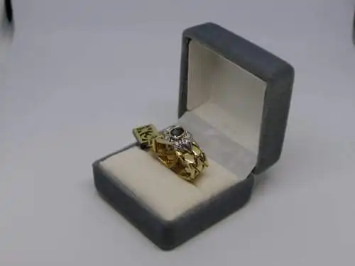 R55 - Goldring mit Edelsteinen – Ring – 14 Karat – 585 Echtgold – Goldring