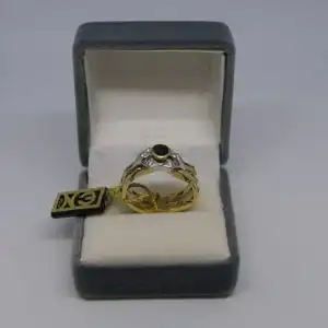 R56 - Goldring mit Edelsteinen – Ring – 14 Karat – 585 Echtgold – Goldring