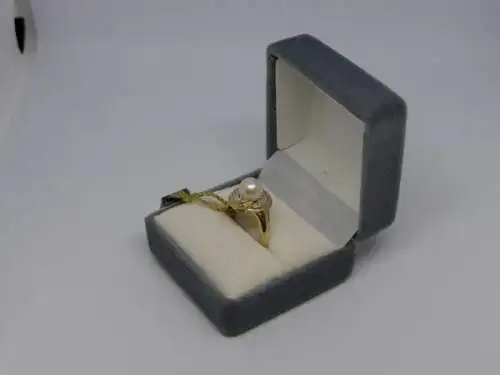 R57 - Goldring - Perle – Ring – 14 Karat – 585 Echtgold – Gelbgold